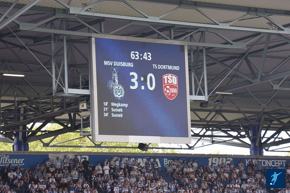 Im Hinspiel feierte der MSV am Ende sogar ein 5:0 gegen Türkspor Dortmund.