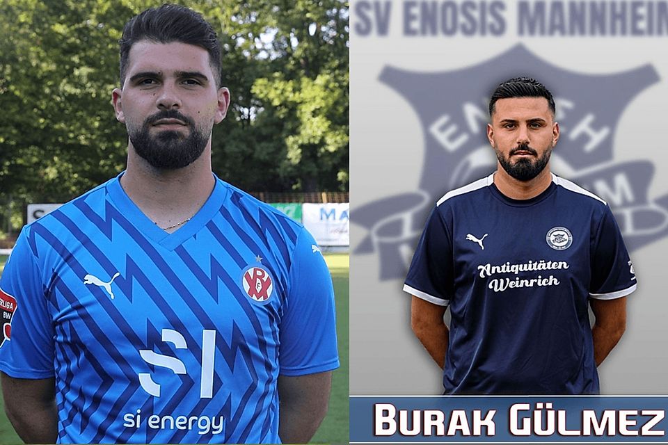 Feudenheims Biagio Setola (l.) führt die Torjägerliste der Mannheimer Kreisliga vor Burak Gülmez an.