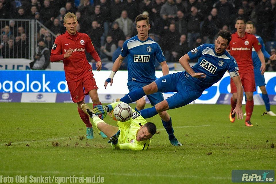 Magdeburg und Hansa Rostock trennen sich am 14. Spieltag 1:1. Foto: Sankat
