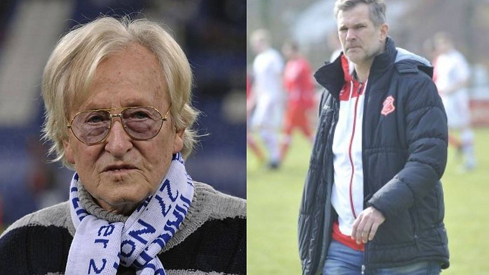 Die verstorbene Trainerlegende Rudi Gutendorf und der ehemalige Sportliche Leiter der Spvg Steinhagen, Carsten Lochmüller