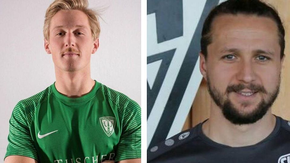 Christian Breu (l.) vom TSV Emmering und Christian Rickhoff (r.) vom SV Anzing blicken dem Sparkassenpokal gespannt entgegen.