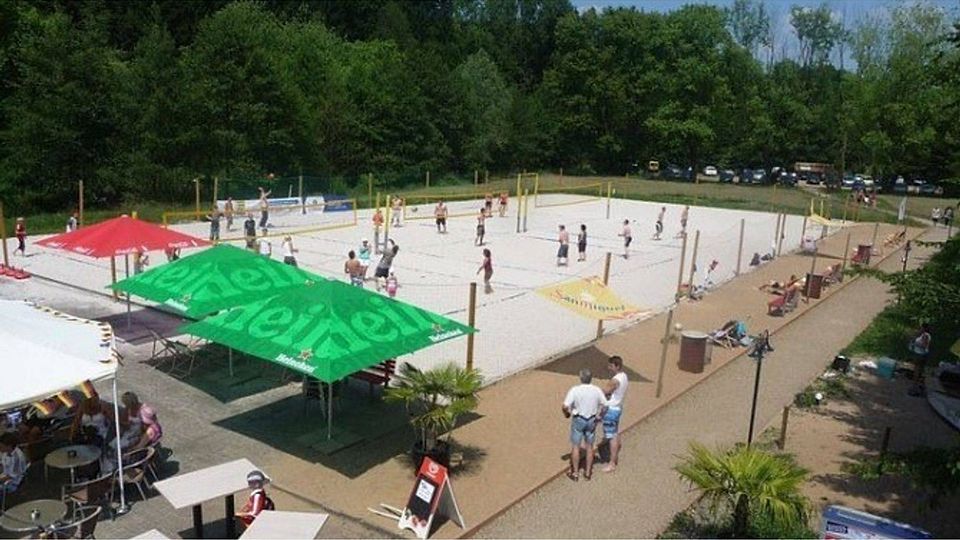 Die Beachball-Anlage im Alten Freibad Herrenstrundem - Bild: Archiv