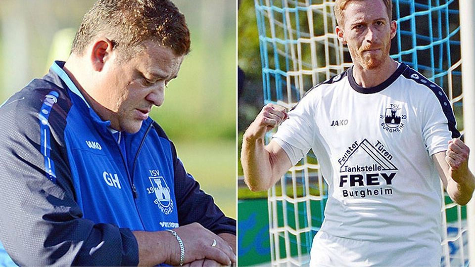 Seine Zeit in Burgheim läuft ab: Harald Grimm (links) verlässt den TSV am Ende der Saison. Vom Co- zum Cheftrainer: Mathias Heckel (rechts) hat ab der kommenden Saison das Sagen.  Fotos: Xaver Habermeier