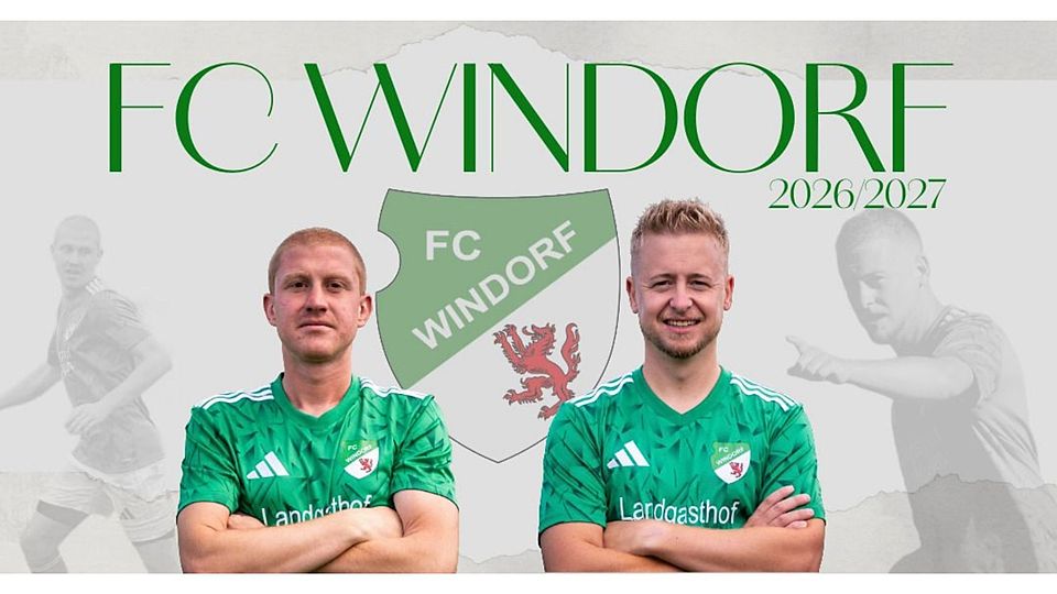Beim FC Windorf geht es mit Marco Wundsam (re.) und Simon Saxinger weiter 