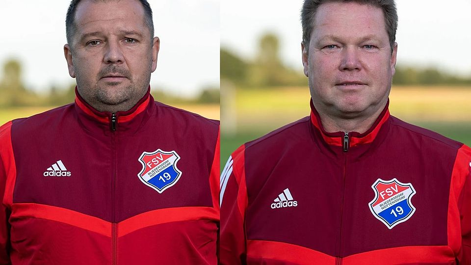 Das Trainerduo Jarek Bankowski und Carsten Scharf könnte bald in der 1. Kreisklasse zu sehen sein.