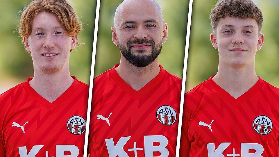 Tragen nicht mehr das rot-weiße Trikot des ASV Cham (von links): Valentin Seebauer, Niko Becker und Tim Geiger.