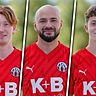 Tragen nicht mehr das rot-weiße Trikot des ASV Cham (von links): Valentin Seebauer, Niko Becker und Tim Geiger.