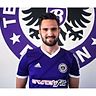 Alte und neue Montor: Sefa Kahraman im Lila-Weißen Trikot. Foto: Tennis Borussia Berlin