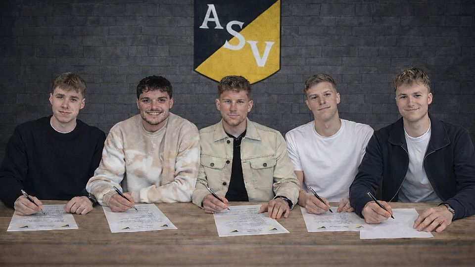 Verstärken den ASV Burglengenfeld zur neuen Saison (von links): Simon Bäuml, Kai Dirmeier, Robin Sattler, Luis Lommer und Julian Wels.