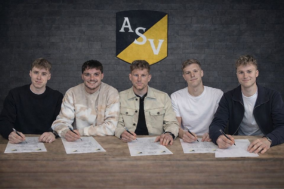 Verstärken den ASV Burglengenfeld zur neuen Saison (von links): Simon Bäuml, Kai Dirmeier, Robin Sattler, Luis Lommer und Julian Wels.