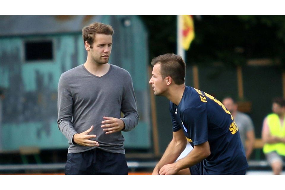 Das neue Trainer-Duo beim FC Pipinsried: Fabian Hürzeler und Muriz Salemovic.  Foto: FCP