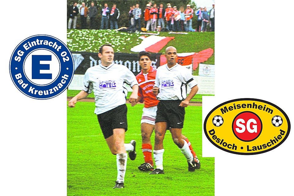 Jens Bohr 2001 im Oberliga-Trikot der Eintracht. Damals spielte er an Seite von Florian Sohler (rechts) auch gegen den SC Idar um Ali Dibooglu.
