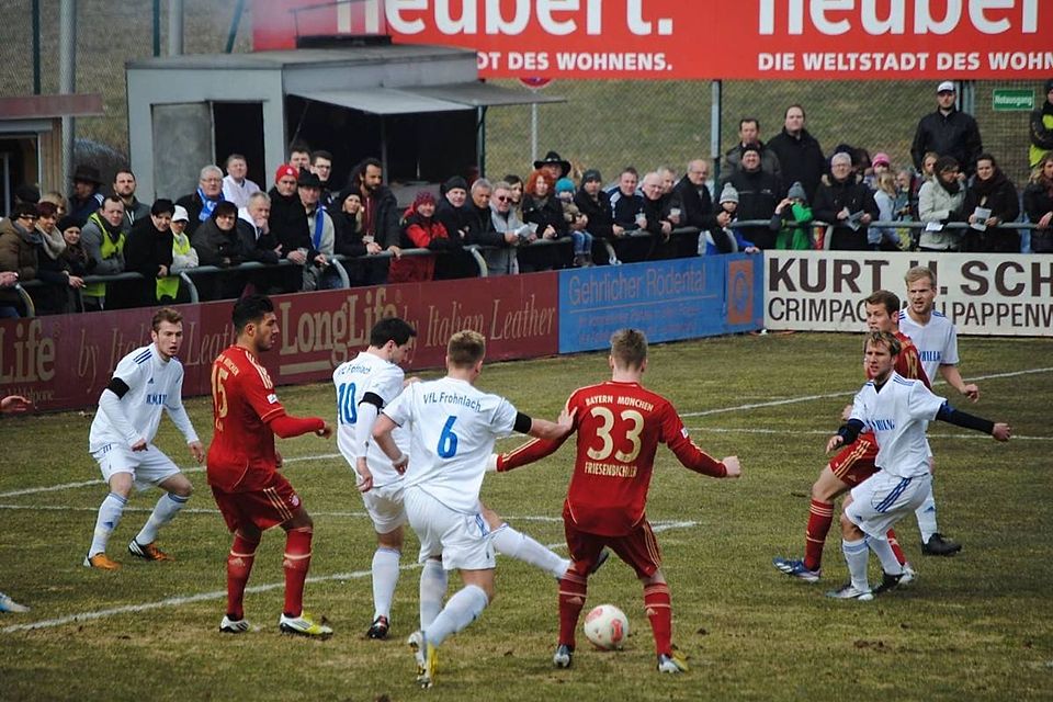Prominente Gäste in der Regionalliga: Im März 2013 waren die Bayern Amateure zu Gast im Willi-Schillig-Stadion, darunter auch der heutige Bundesligaprofi Emre Can (15).
