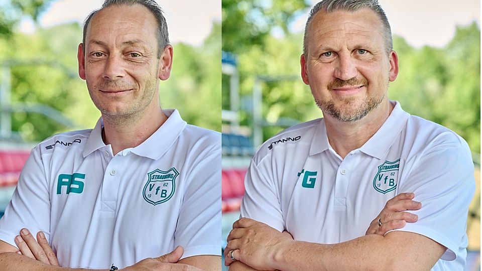 Andreas Schreiner (li.) und Tom Gabler bleiben dem VfB Straubing erhalten 