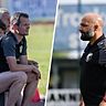 Ganz neu vs. kurz vorm Abschied: Thorsten Baierlein (links) steht vor seinen letzten zwei Spielen als Trainer des SV Hahnbach, sein Pendant Serkan Aygün vor seinem zweiten Spiel an der Tegernheimer Seitenlinie.