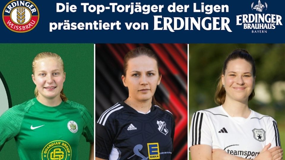 Franziska Schwaiberger (mi.) gewinnt erneut das Rennen der Frauen-Bayernliga. Auer und Goldbrunner werden Dritte.