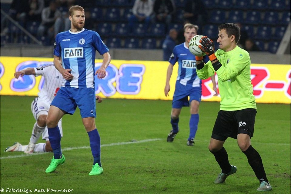Andre Hainault (links im Bild) verlängerte seinen Vertrag beim FCM bis 2018   F: Kammerer