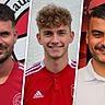 Lucas Musculus, Pascal Thiemt und Anil Capkin (v.l.) sind die besten Torjäger der A-Kreisligen am Mittelrhein