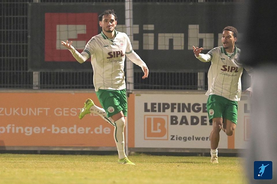 Pascal Schittler (li.) erzielte für den VfB Eichstätt den 3:2-Siegtreffer in Hankofen - der erste Sieg für die Almühltaler unter der Regie von Coach Dominik Haußner.