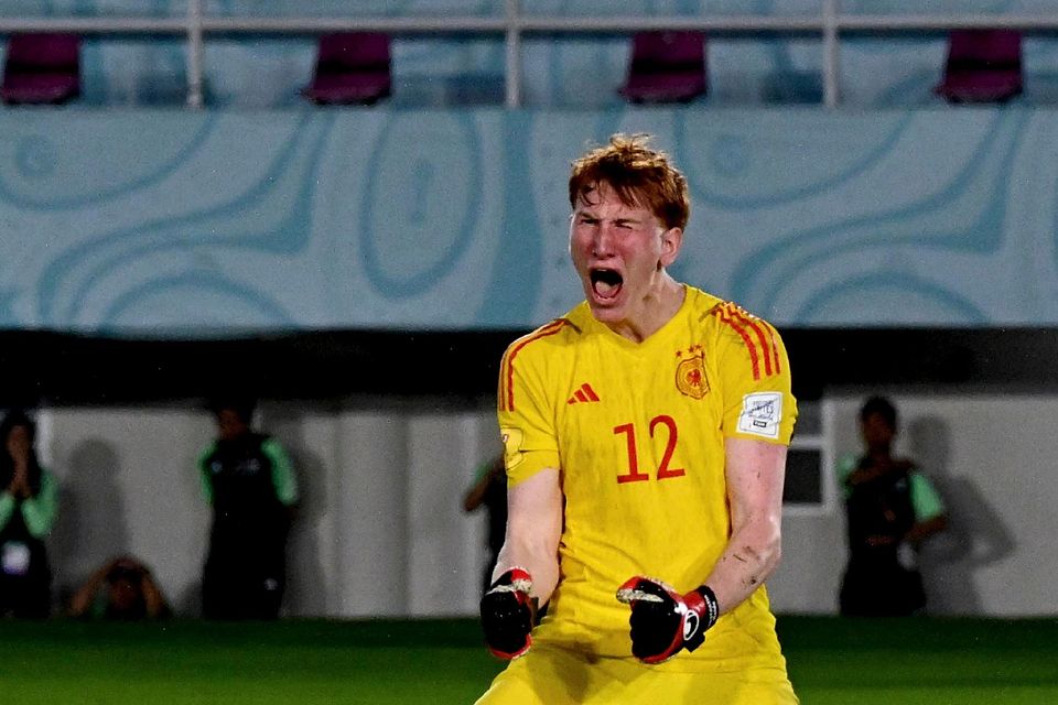 Konstantin Heide von der SpVgg Unterhaching hielt gegen Argentinien zwei Elfmeter und führte Deutschland ins Finale der U17-WM.