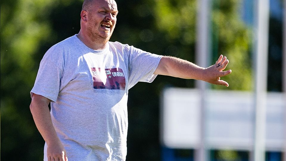 Patrick Krumbholz beim Trainerdebüt am letzten Wochenende gegen Ohratal.