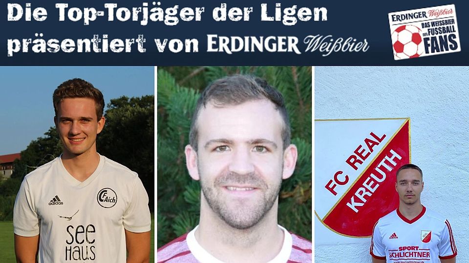 Manuel Milde, Josef Sontheim und Christopher Schröter sind die besten Torschützen der Kreisligen Zugspitze.
