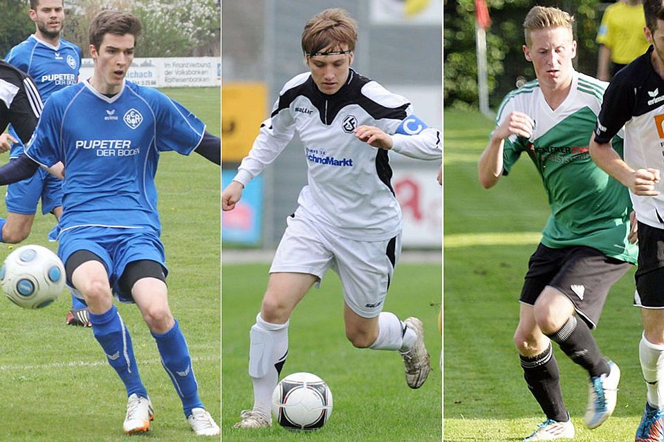 Ein paar der wichtigsten Neuzugänge für die Bayernligamannschaft des TSV Schwabmünchen (von links): Benedikt Krug, Tobias Heinzinger und Maximilian Schuch (von links). 	F.: Mayer, Merk, Rummel