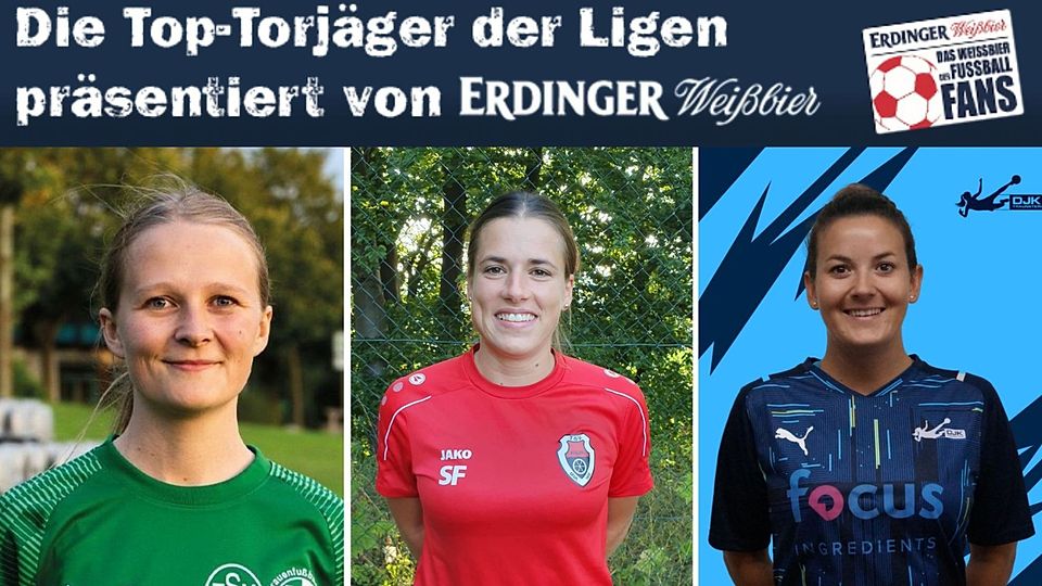 Sandra Funkenhauser (m.) liegt einen Spieltag vor Saisonende nur ein Tor vor Tamara Schunko (l.)