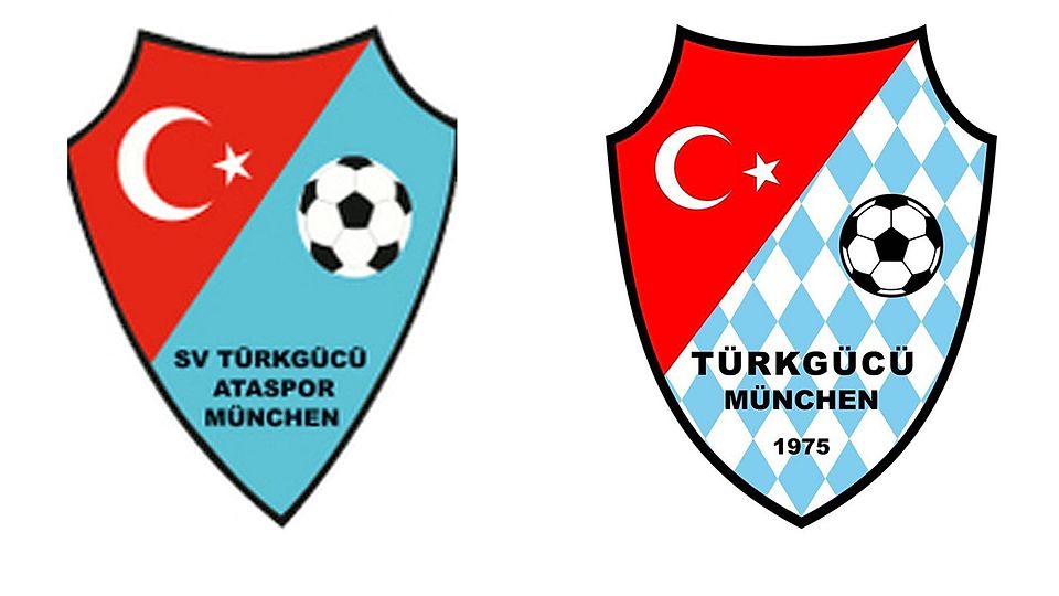 Links das alte Logo von Türkgücü, rechts das neue.