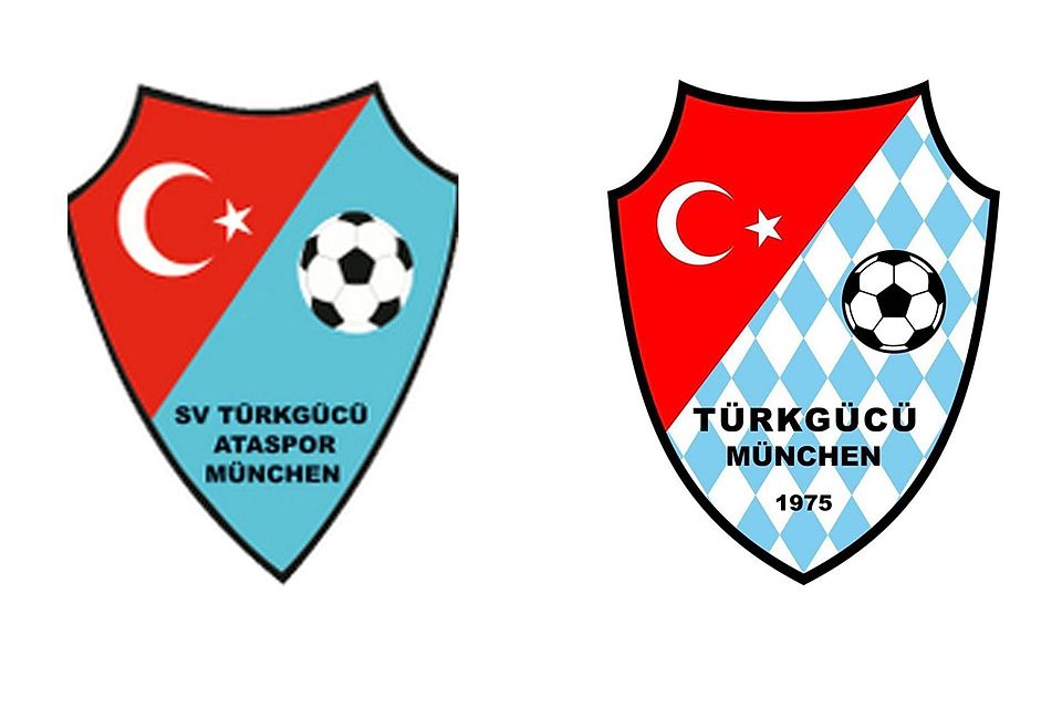 Links das alte Logo von Türkgücü, rechts das neue.