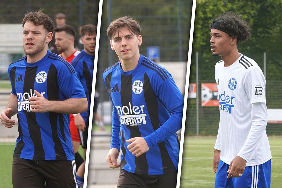 (v.l.) Justin Kraus, Marius Jennes und Nick Hirschfeld wechseln vom SSV Bornheim zum SSV Merten.