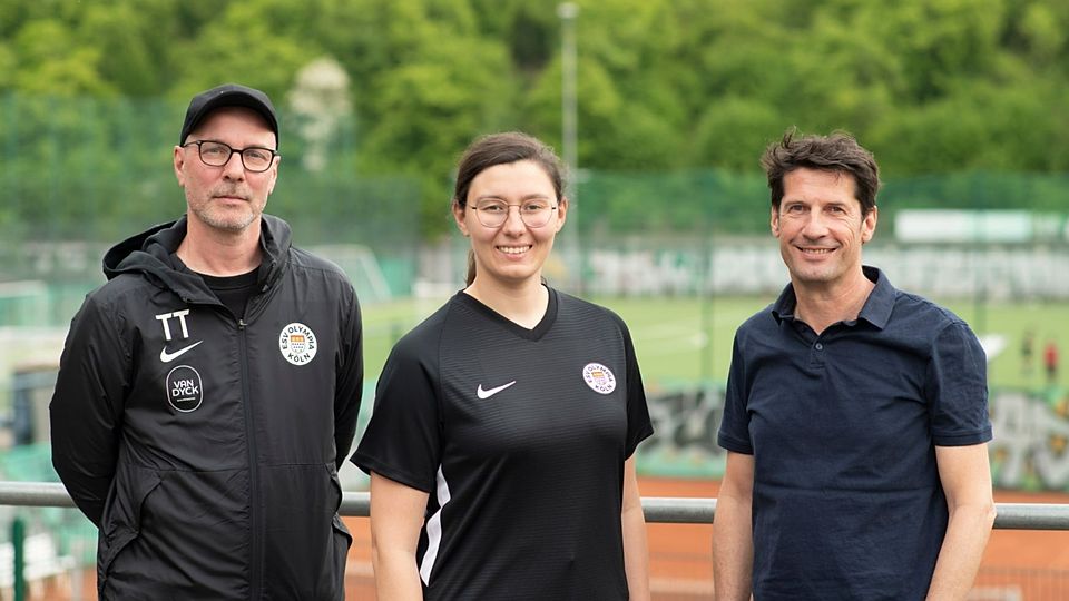Tobias Thomas (GF Fußball), Lisa Steffny, Günter Brandt (Abteilungsleiter Fußball)