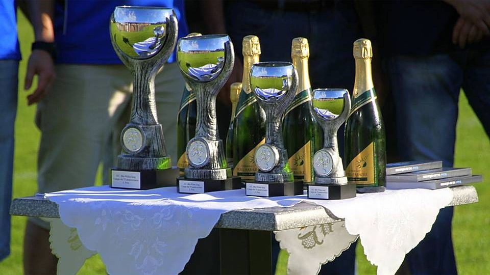 Die Pokale vom Turnier am vergangenen Wochenende in Itzig - F: Zwick
