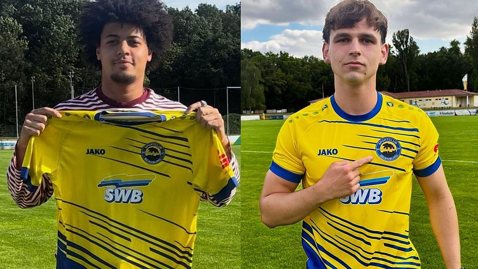 Owen Iyamu (l.) und Viktor Stashenko sind neu beim SC Bernburg.