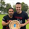 Ali Attieh (li.) und Michael Kammermeier führten den FC Eintracht Landshut 2021 ungeschlagen in die Bezirksliga 