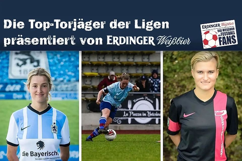 Cheyenne Krieger, Elisabeth Weber und Sabrina Strennberger (v.l.n.r.) zählen zu den besten Torjägerinnen der Frauen A-Klassen Oberbayerns