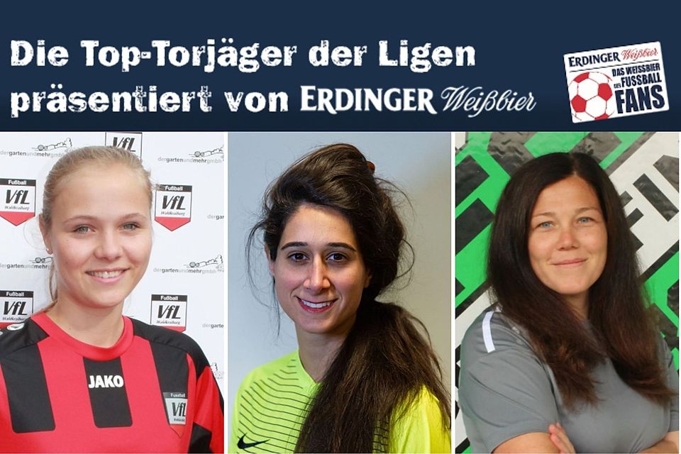 Seyfi (M.) steht kurz vor ihrer Titelverteidigung im Erdinger Torjäger-Rennen. Theresa Perzlmaier (l.) und Ramona Acar (r.) streiten sich aktuell um Rang 3.