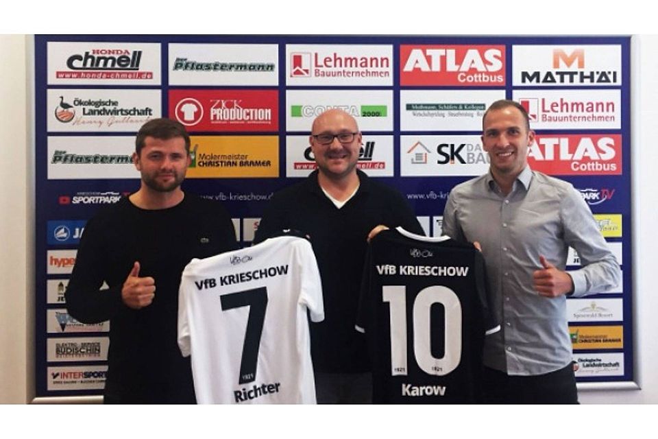 Richter (li.) und Karow (re.) Foto: VfB Krieschow