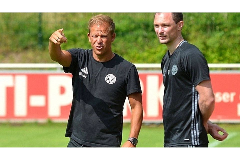 Cheftrainer Markus Anfang (links) mit seinem neuen Co-Trainer Patrick Kohlmann (rechts).