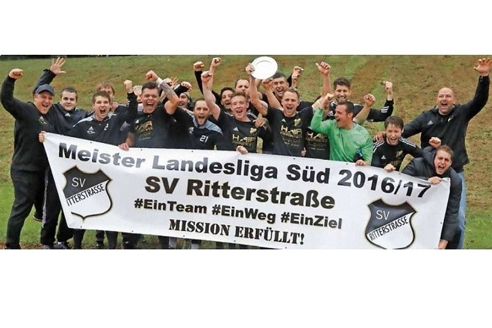Meister der Landesliga Süd 2016/2017 und Aufsteiger in die Verbandsliga: SV Ritterstraße. Foto: Schlichter