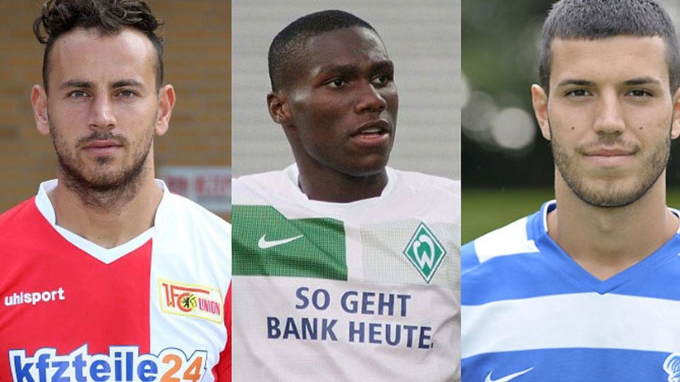 Neu bei den Stuttgarter Kickers: Bajram Nebihi, Jose-Alex Ikeng und Klaus Gjasula. Fotos: Getty Images, Steindy, picture-alliance