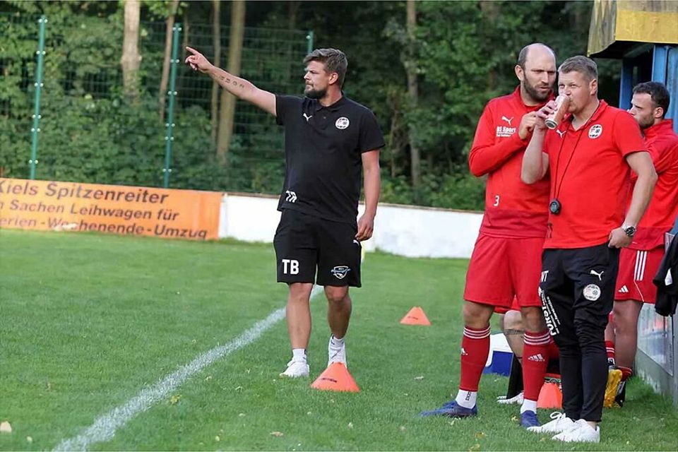 Trainer Tony Böhme (SG Sarau/Bosau). ©