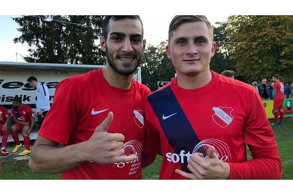 Die beiden Torschützen des ATSV Erlangen: Ismail Yüce und Tim Ruhrseitz   Foto: D. Rebel