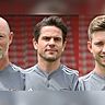 Dieses Trainer-Trio sagt  Haching Servus: (v.l.) Steffen Galm, Michael Gurski und Sven Palinkasch.