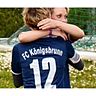 So wollen die Königsbrunner Spielerinnen auch gegen den FC Loppenhausen jubeln und den BOL-Aufstieg perfekt machen.   F.: Reinhold Radloff