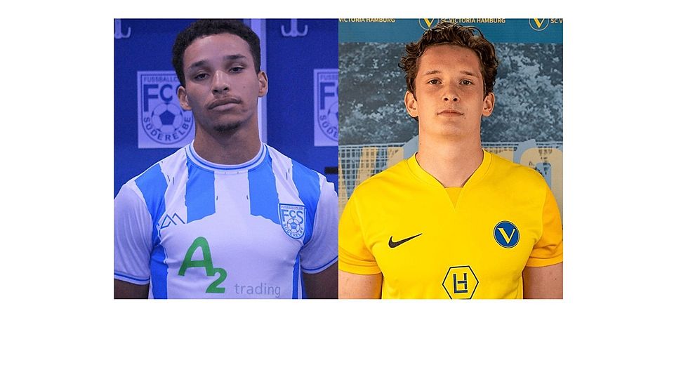 Joscha Oguazu traf für den FC Süderelbe, Franz Lechel (re.) sicherte dem SC Victoria einen Punkt.