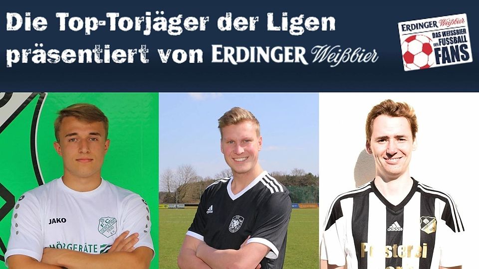 Lukas Achhammer und Christian Lorenz (links/ Mitte) führen die Torschützenliste momentan mit je zwölf Treffern an, Florian Berthold steht mit nur einem Tor weniger auf dem dritten Platz.