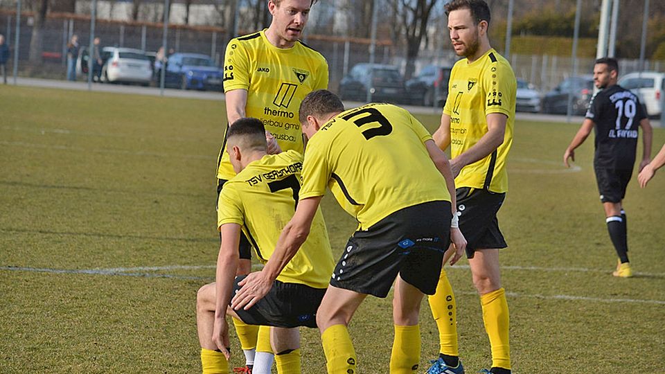 Stefan Heger, Jermaine Meilinger, Michael und Tobias Hildmann (von links) mussten sich mit dem TSV Gersthofen auch beim TSV Weißenburg unglücklich mit 0:1 geschlagen geben. 