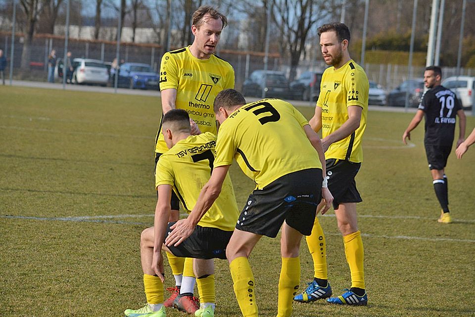 Stefan Heger, Jermaine Meilinger, Michael und Tobias Hildmann (von links) mussten sich mit dem TSV Gersthofen auch beim TSV Weißenburg unglücklich mit 0:1 geschlagen geben. 
