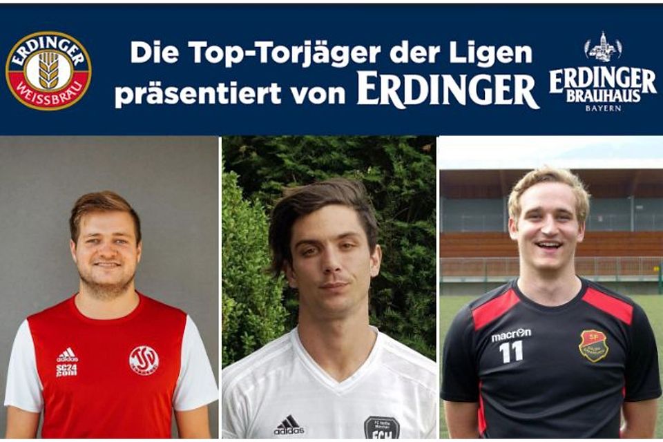 Daniel Fischer (M.) führt die Torschützenliste in den Zugspitz-A-Klassen an.